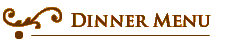 Dinner Menu